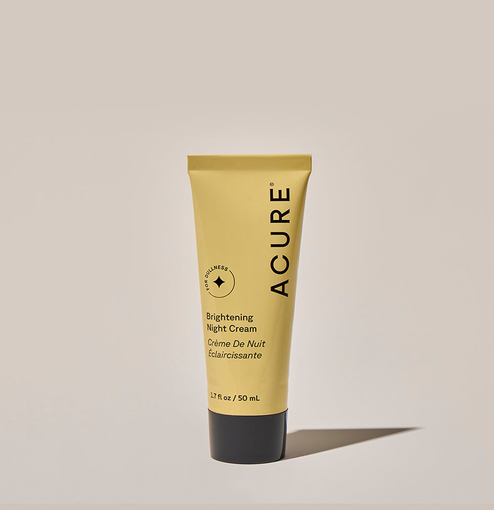 Acure Brightening Night Cream 50ml vegan overnight moisturiser NZ